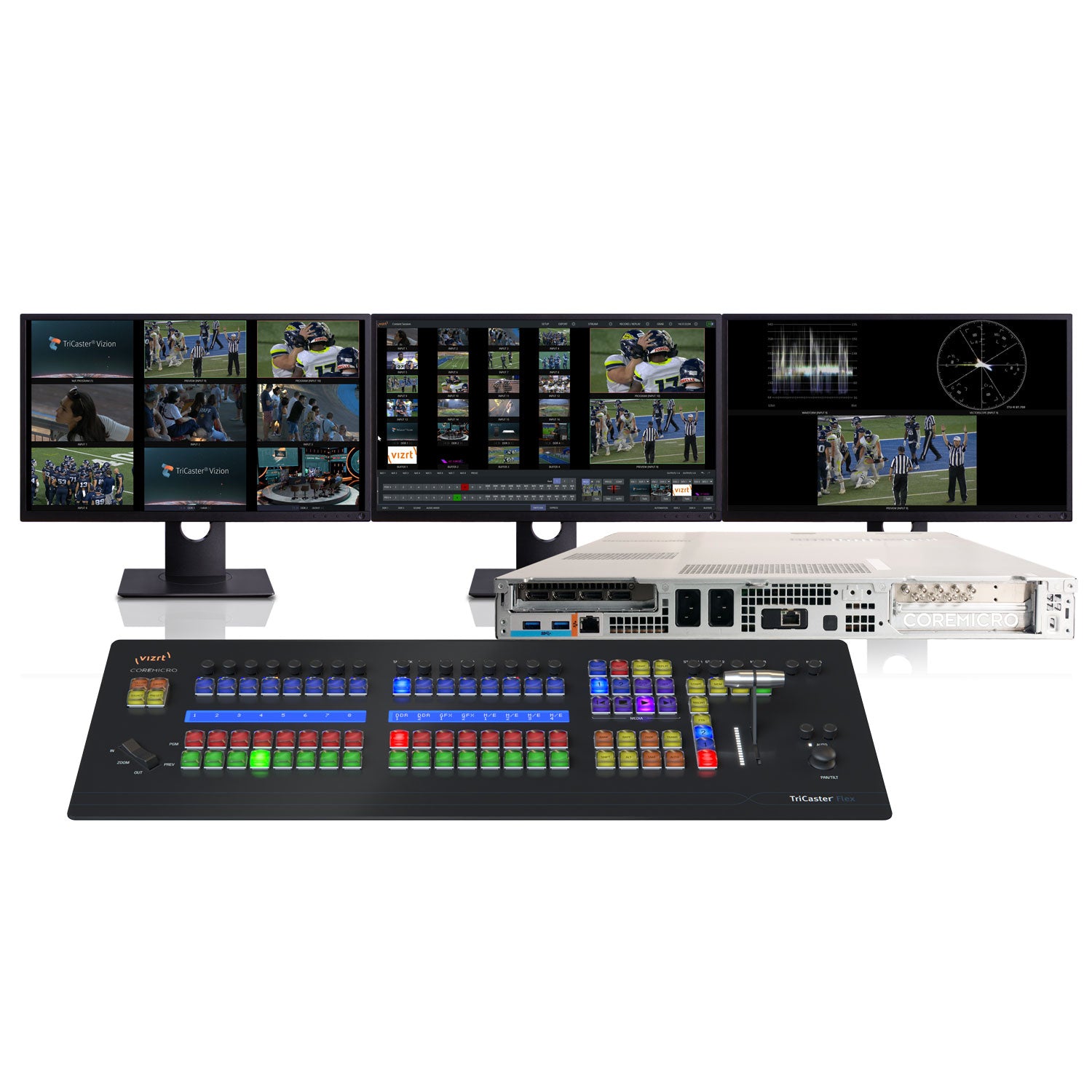 Vizrt TriCaster Vizion Rack 8 & Flex Control Panel Bundle Promo ...
