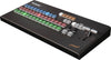 Vizrt TriCaster Mini Go video switcher with mini control panel and carrying case for portable live production.