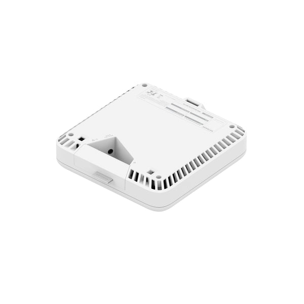 Rear view of Netgear WBE758 Tri-Band WiFi 7 Access Point showing ports and sleek design. – image 7