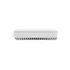 Netgear WBE758 Tri-Band WiFi 7 wireless access point with side view showing antenna and sleek design.