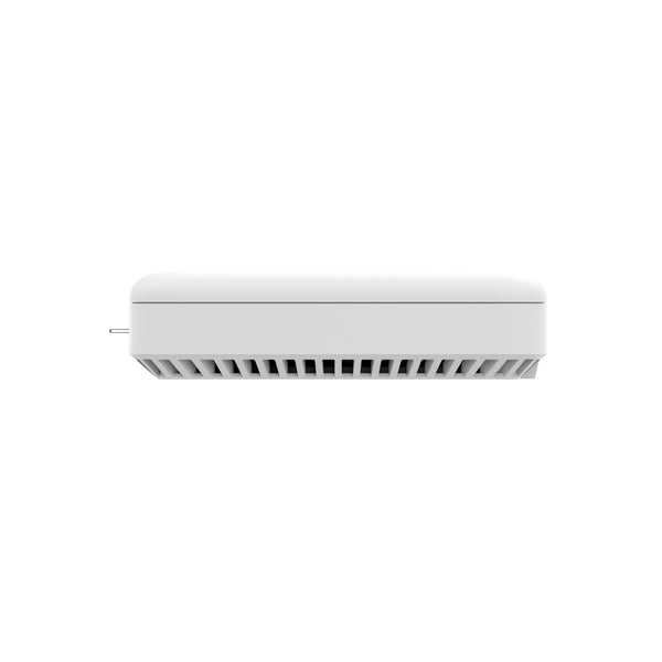 Netgear WBE758 Tri-Band WiFi 7 wireless access point with side view showing antenna and sleek design. – image 8