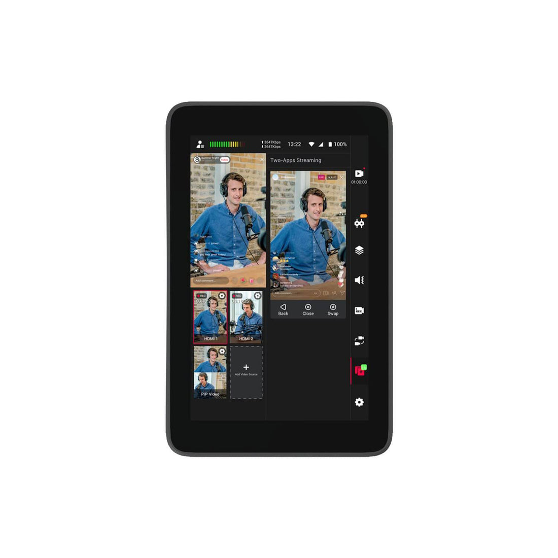 YoloLiv YoloBox Ultra 4K portable live stream video switcher with ISO recording, shown in vertical orientation. – image 2