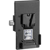 IDX System Technology A-AB2E 3-Stud to V-Mount adapter plate for video cameras, shown on a white background.
