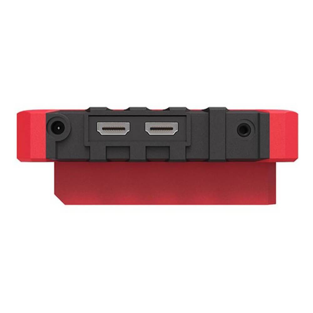 Rear view of Lilliput A7S 7-inch Full HD production monitor with 4K support in a red protective case. – image 3
