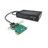 AJA Io Express PCIe desktop video capture device with multiple ports and professional-grade design for high-quality video input.
