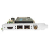 AJA KONA IP video and audio capture card installed in a computer, showcasing professional video capture and playback technology.