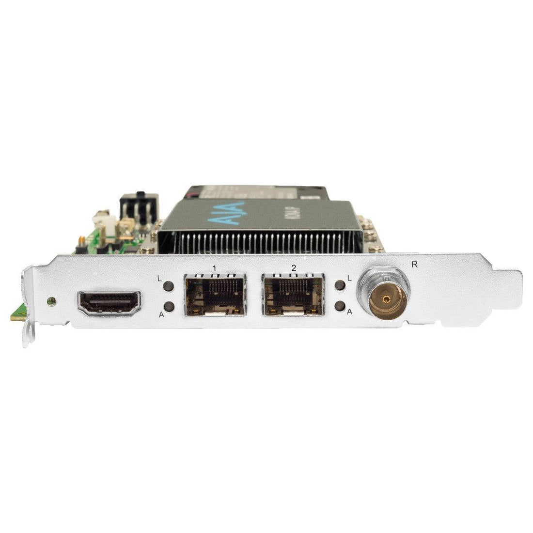 AJA KONA IP video and audio capture card installed in a computer, showcasing professional video capture and playback technology. – image 2