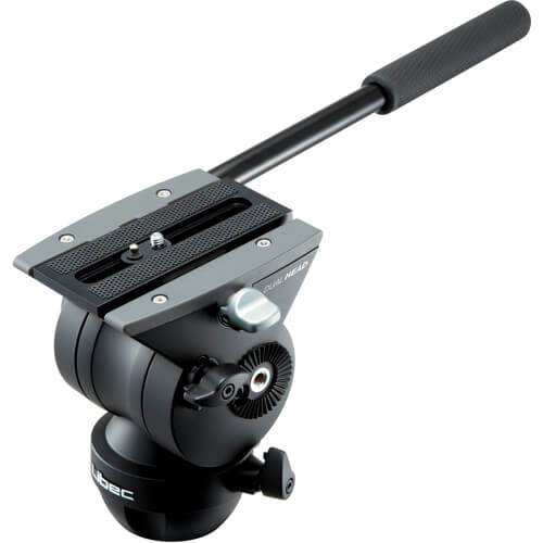 Libec ALX KIT tripod and fluid head kit for video cameras, with control handles and adjustable tripod legs. – image 1