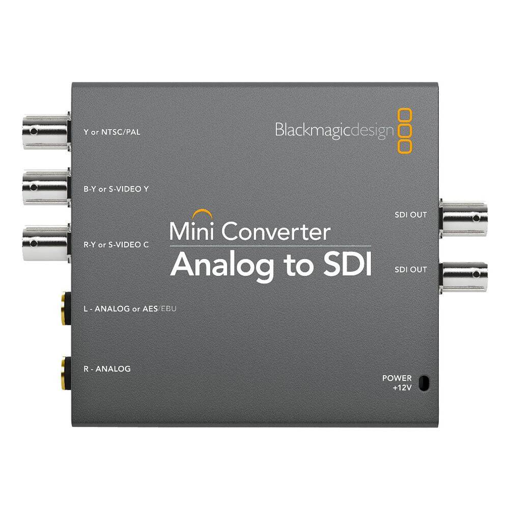 Blackmagic Design Mini Converter Analog to SDI video converter with input and output ports on a compact device. – image 2