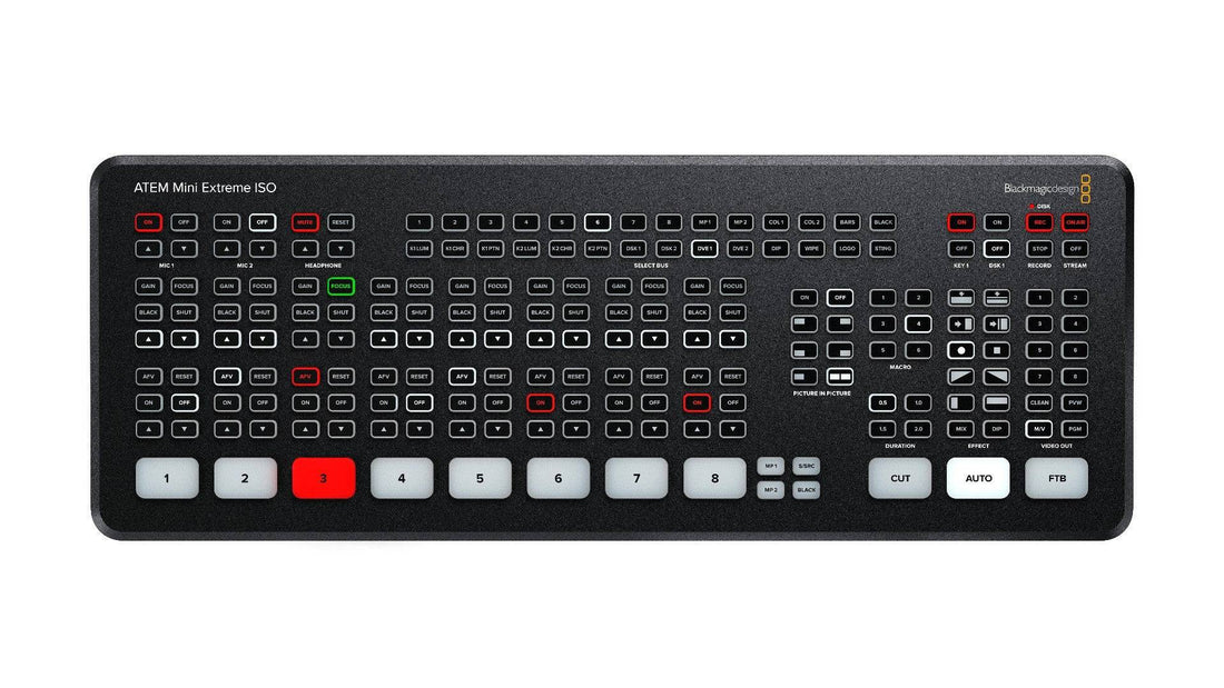 Blackmagic Design ATEM Mini Extreme ISO video switcher with multiple HDMI inputs and control interface. – image 2