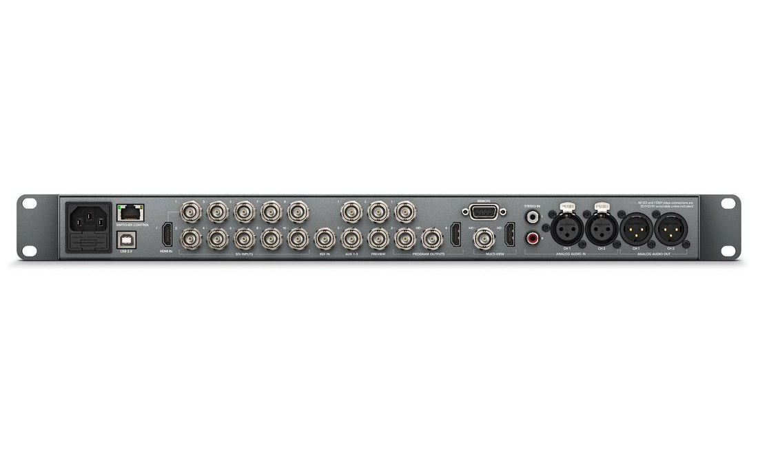 Blackmagic Design ATEM 1 M/E Production Studio 4K video switcher with rear panel inputs and controls for professional broadcast production. – image 3