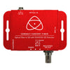 Atomos Connect Convert LC fiber to SDI video converter showing its compact design and fiber optic input and SDI output ports.
