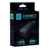 Atomos CONNECT 4K HDMI to USB video capture device connected to a computer for streaming and recording.