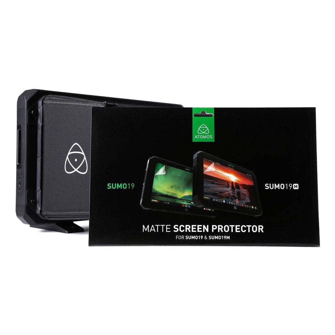 Atomos LCD screen protector for Sumo 19-inch on-camera monitor, providing protection and clear visibility during filming. – image 1
