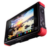 Atomos Ninja Flame 7-inch 4K HDMI recording monitor showing screen interface and connection ports for on-camera monitoring.