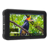 Side view of Atomos Shinobi 5-inch 4K HDMI video monitor showing screen and side controls