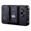 Back view of Atomos Shinobi SDI 5-inch 3G-SDI and 4K HDMI on-camera monitor showing connection ports and screen display