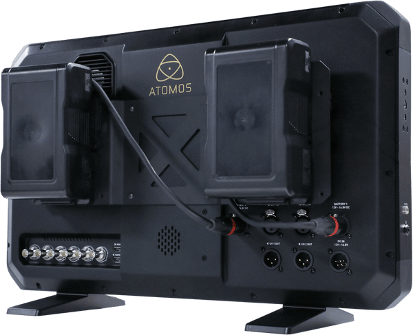 Back view of Atomos Sumo 19-inch HDR high brightness monitor recorder and switcher showcasing input and output ports. – image 2
