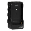 Atomos AtomX SYNC modular expansion for Ninja V on-camera monitor, showing the device with ports and connection features.