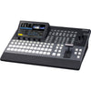 Panasonic AV-HS410 HD/SD multi-format live video switcher with multiple input ports and control panel for professional broadcasting.