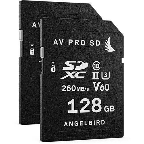 Two Angelbird 128GB AV Pro MK2 UHS-II SDXC memory cards for high-speed storage and professional image and video transfer. – image 2