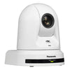 Panasonic 3x AW-UE50 PTZ camera in white with AW-RP60 controller for professional video production and broadcasting.