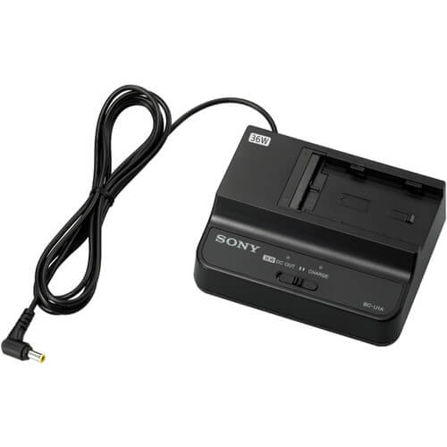 Sony BC-U1A battery charger and AC adapter for BP-U90, U60, U60T, U30 lithium-ion batteries used with video cameras. – image 1