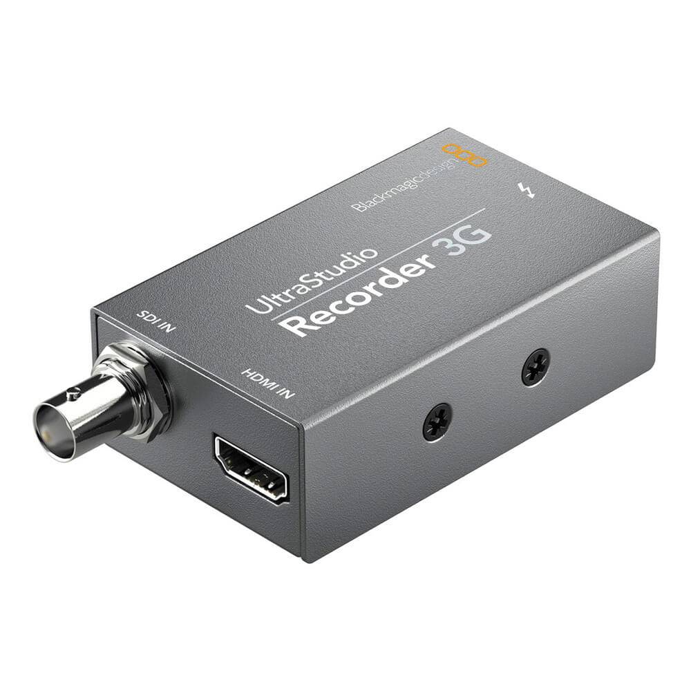 Blackmagic Design UltraStudio Recorder 3G video capture device with black metal casing and various input ports for professional video recording. – image 1