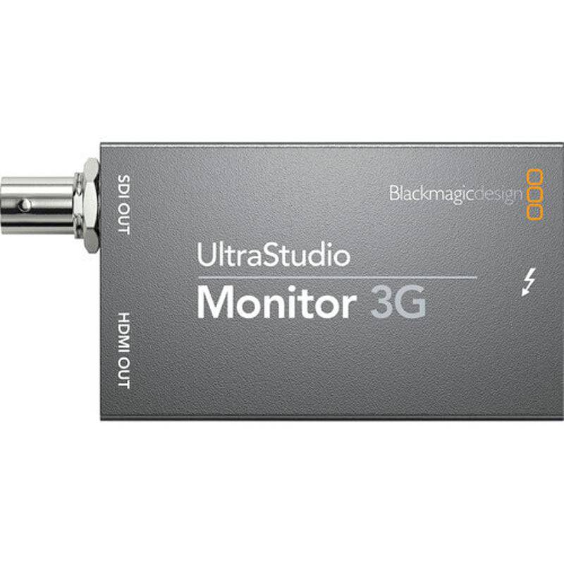 Blackmagic Design UltraStudio Monitor 3G video capture device showing its top interface with various ports and controls. – image 3