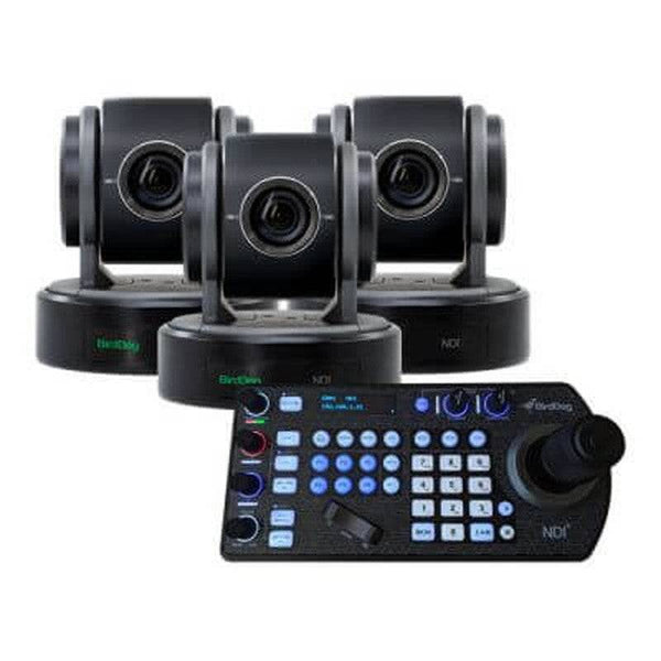 BirdDog Eyes P100 PTZ Bundle with 3x NDI Cameras & PTZ Keyboard - Coremicro – image 1