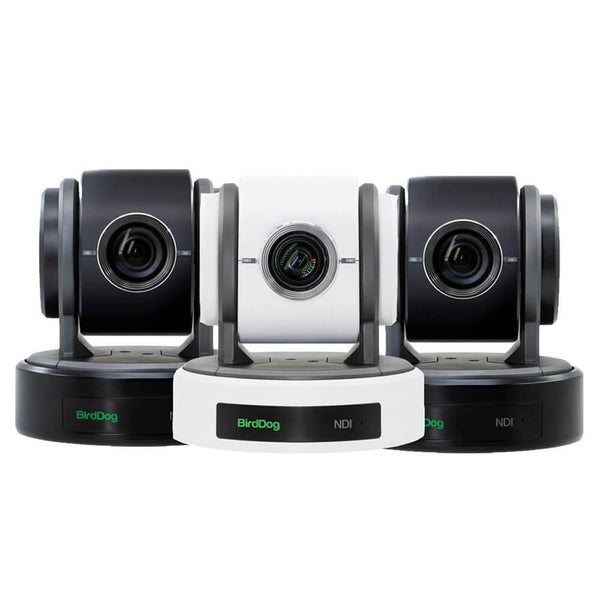 BirdDog Eyes P100 PTZ Bundle with 3x NDI Cameras (2x Black, 1x White) - Coremicro – image 1