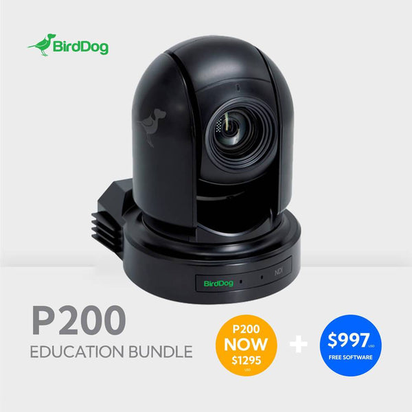 BirdDog Eyes P200 1080P 30x Full NDI PTZ Camera Education Bundle (Black) - Coremicro – image 3
