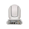 Rear view of BirdDog 3x P200 NDI PTZ cameras bundle with controller, featuring white PTZ cables and connections.