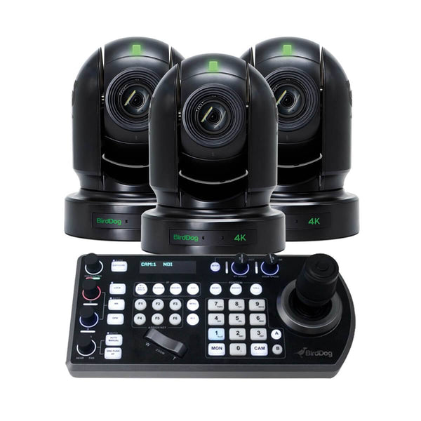 BirdDog Eyes P400 3x Full NDI 4K PTZ Camera with Controller (Black) - Coremicro – image 1