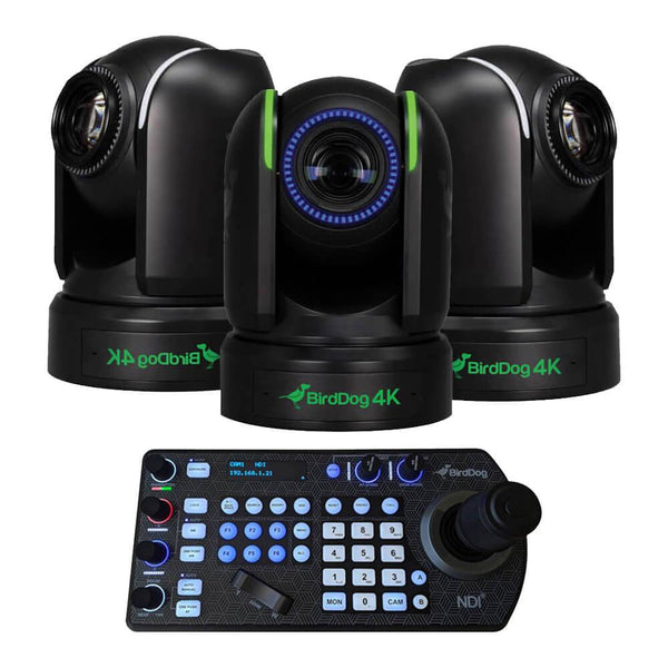 BirdDog P4K 3x 4K Full NDI PTZ Camera with PTZ Controller (Black) - Coremicro – image 1
