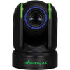 BirdDog P4K 4K Full NDI PTZ Camera showing front view with lens, control panel, and mounting options.