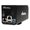 BirdDog PF120 1080p Full NDI box camera with 20x optical zoom, rear view showing ports and connections
