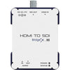 Digital Forecast Bridge X_HS HDMI to 3G SDI converter, black production equipment with HDMI and SDI ports for video signal conversion.
