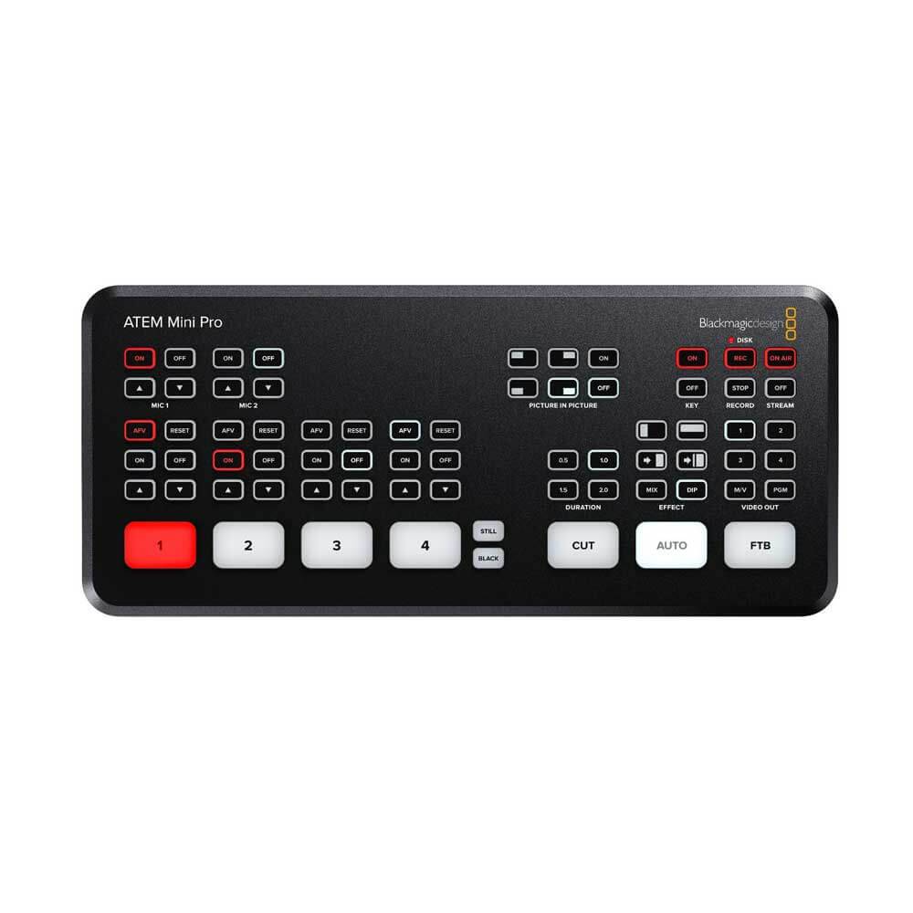 Blackmagic Design ATEM Mini Pro HDMI live stream switcher with multiple HDMI inputs and control buttons. – image 2