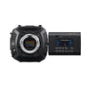 Blackmagic Design URSA Cine 12K cinema camera with EVF kit and PL mount, showing the camera body and viewfinder attached.