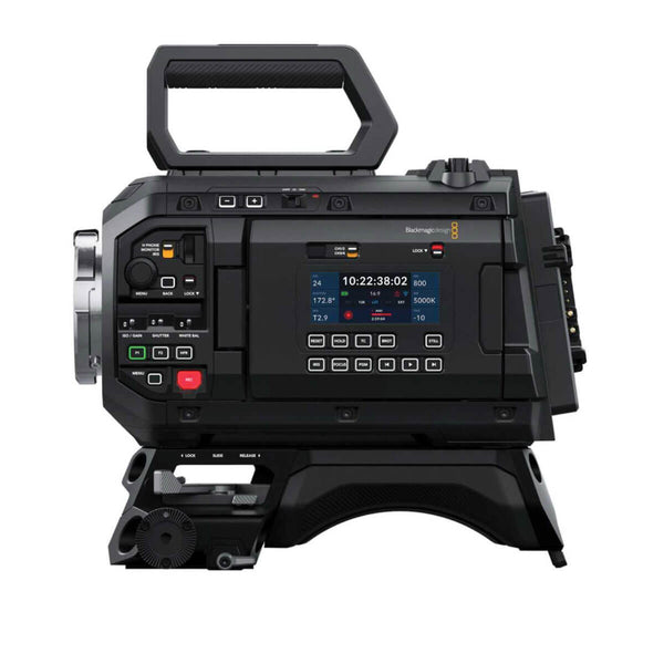 Blackmagic Design URSA Cine 12K cinema camera with EVF kit and side LCD display, featuring a PL mount for professional filmmaking. – image 6