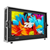Lilliput BM280-4K 3G-SDI/4K HDMI director monitor with V-mount, display showing live video feed and control interface.