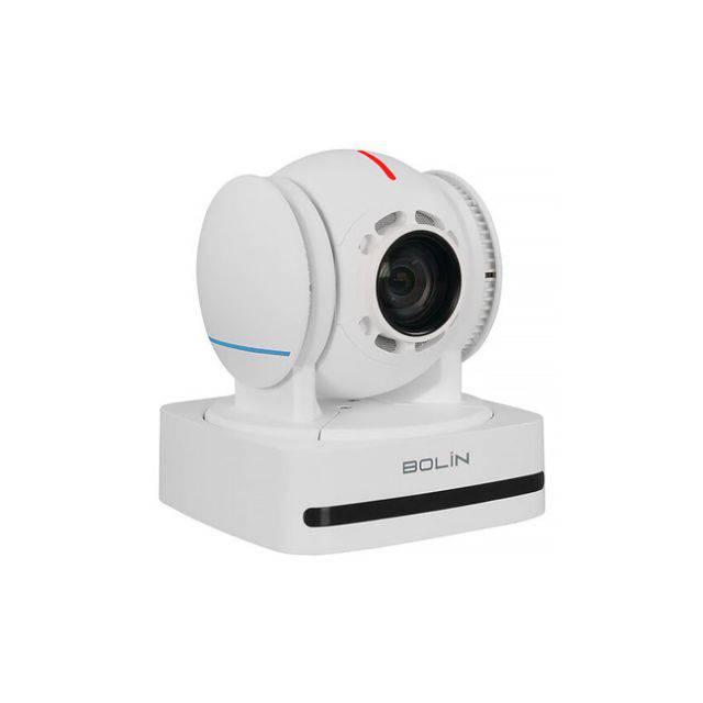 Bolin Technology B2-210 FHD PTZ Camera with 10X Zoom in white, featuring adjustable lens and professional surveillance design. – image 1