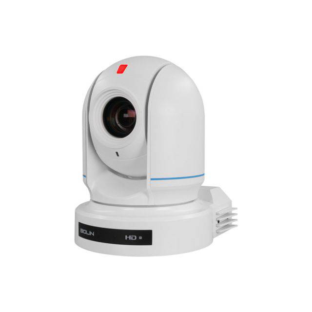 Bolin Technology B7-220 FHD PTZ camera with 20X zoom in white, showing the camera's adjustable lens and sleek design. – image 1
