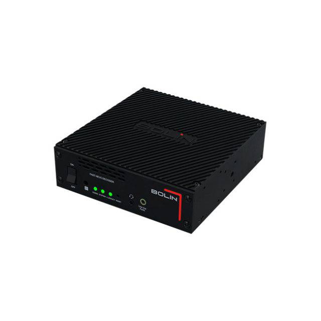 Bolin Technology EG40F fast HEVC to 12G-SDI and HDMI 2.0 IP decoder, displaying the compact video converter device. – image 1