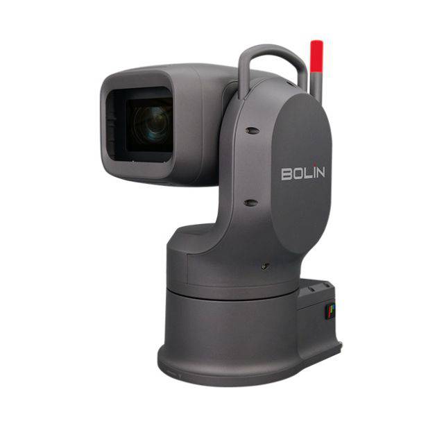 Bolin Technology EXU248F EX-ULTRA 4K30 outdoor 1-inch PTZ camera in dark gray, featuring high bandwidth and outdoor surveillance capabilities. – image 1