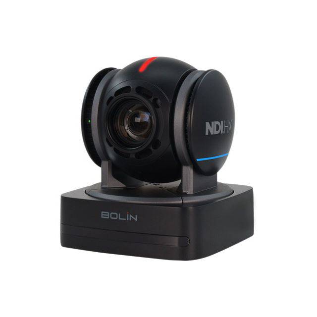 Bolin Technology N2-220X FHD NDI|HX3 PTZ camera in black with adjustable lens and remote control features. – image 1