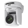 Sony BRC-H800 HD PTZ camera with 1" CMOS sensor in white, side view showing lens and pan-tilt mechanism.