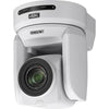 Sony BRC-X1000/WPW 4K PTZ camera with 1" CMOS sensor, white body, featuring pan-tilt-zoom functionality and PoE+ connectivity.