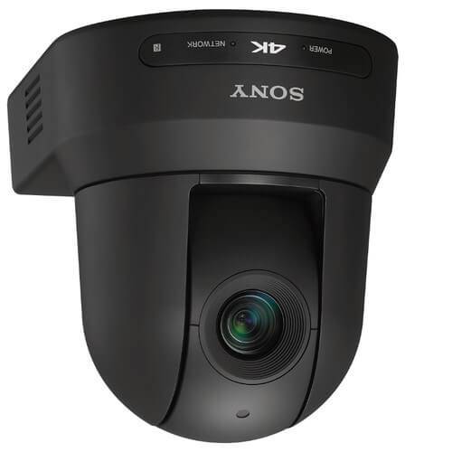 Sony BRC-X400 4K PTZ Camera in black showing side view with HDMI, IP, and 3G-SDI output ports. – image 4